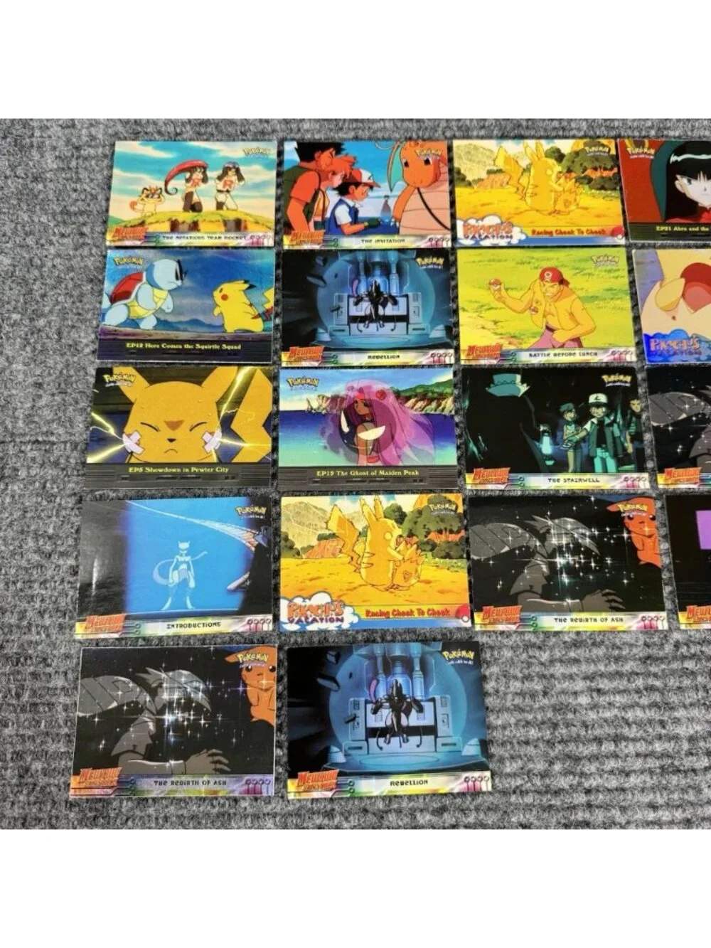 Vintage Topps Pokemon Pikachus Vacation Movie TV Animation Edition Lot Of 18 90s